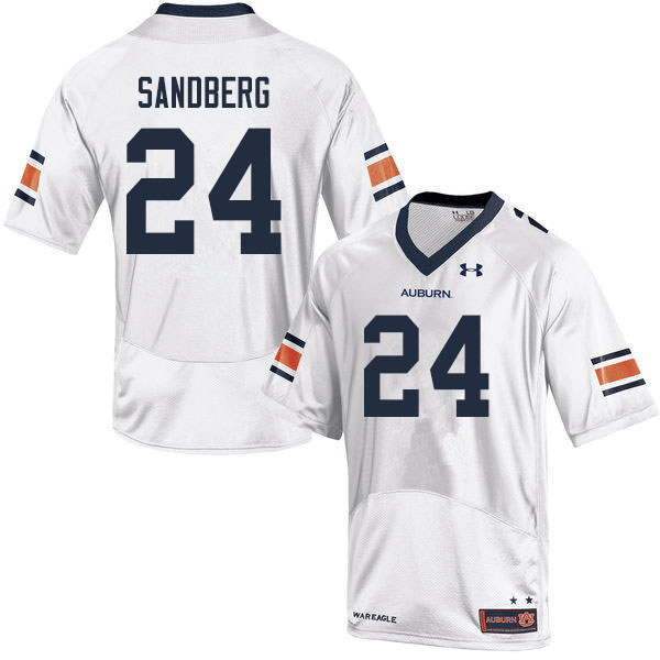 Auburn Tigers Men's Cord Sandberg #24 White Under Armour Stitched College 2019 NCAA Authentic Football Jersey HPY8574WV